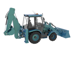 Backhoe loader isolated on background. 3d rendering - illustration png