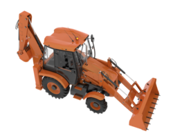 Backhoe loader isolated on background. 3d rendering - illustration png