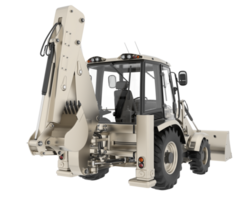 Backhoe loader isolated on background. 3d rendering - illustration png