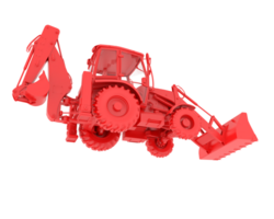 Backhoe loader isolated on background. 3d rendering - illustration png