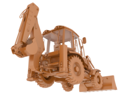 Backhoe loader isolated on background. 3d rendering - illustration png