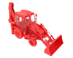 Backhoe loader isolated on background. 3d rendering - illustration png