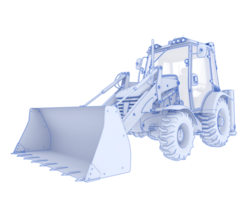 Backhoe loader isolated on background. 3d rendering - illustration png