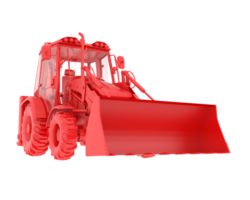 Backhoe loader isolated on background. 3d rendering - illustration png