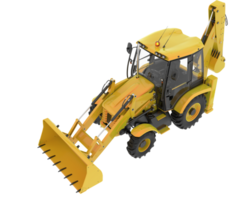 Backhoe loader isolated on background. 3d rendering - illustration png