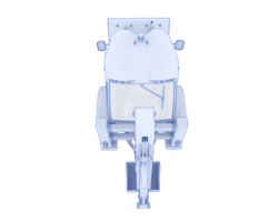 Backhoe loader isolated on background. 3d rendering - illustration png