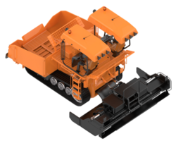 Asphalt paver isolated on background. 3d rendering - illustration png