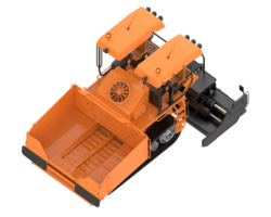 Asphalt paver isolated on background. 3d rendering - illustration png