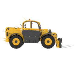 Telehandler isolated on background. 3d rendering - illustration png