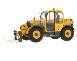 Telehandler isolated on background. 3d rendering - illustration png