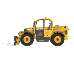 Telehandler isolated on background. 3d rendering - illustration png