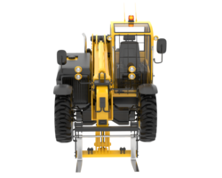 Telehandler isolated on background. 3d rendering - illustration png