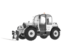 Telehandler isolated on background. 3d rendering - illustration png