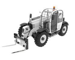 Telehandler isolated on background. 3d rendering - illustration png