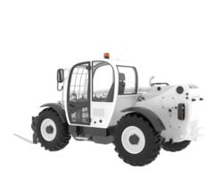 Telehandler isolated on background. 3d rendering - illustration png