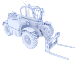 Telehandler isolated on background. 3d rendering - illustration png