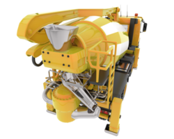 Concrete mixer isolated on background. 3d rendering - illustration png