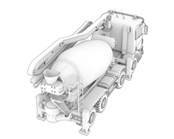 calcestruzzo miscelatore isolato su sfondo. 3d interpretazione - illustrazione png