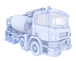 Concrete mixer isolated on background. 3d rendering - illustration png