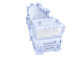 Concrete mixer isolated on background. 3d rendering - illustration png