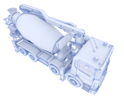 calcestruzzo miscelatore isolato su sfondo. 3d interpretazione - illustrazione png