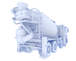 Concrete mixer isolated on background. 3d rendering - illustration png