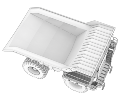 Mine truck isolated on background. 3d rendering - illustration png