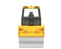 Road roller isolated on background. 3d rendering - illustration png