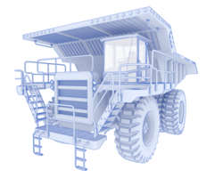 Mine truck isolated on background. 3d rendering - illustration png