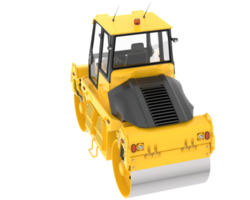 Road roller isolated on background. 3d rendering - illustration png