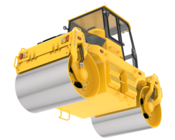 Road roller isolated on background. 3d rendering - illustration png