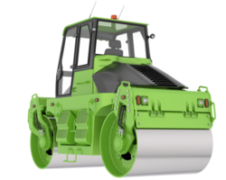 Road roller isolated on background. 3d rendering - illustration png