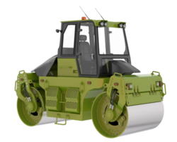 Road roller isolated on background. 3d rendering - illustration png