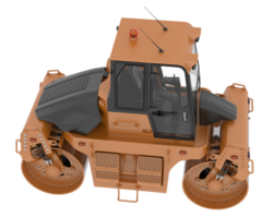 Road roller isolated on background. 3d rendering - illustration png