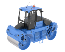 Road roller isolated on background. 3d rendering - illustration png