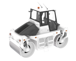 Road roller isolated on background. 3d rendering - illustration png