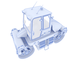 Road roller isolated on background. 3d rendering - illustration png