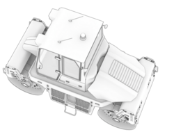 Road roller isolated on background. 3d rendering - illustration png