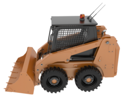 Skid steer loader isolated on background. 3d rendering - illustration png