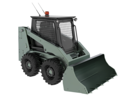 Skid steer loader isolated on background. 3d rendering - illustration png