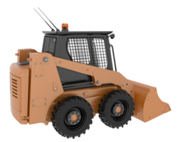 Skid steer loader isolated on background. 3d rendering - illustration png