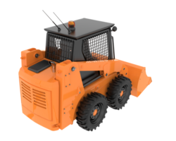 Skid steer loader isolated on background. 3d rendering - illustration png