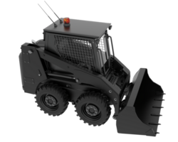 Skid steer loader isolated on background. 3d rendering - illustration png