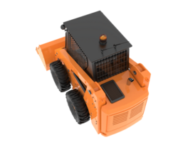 Skid steer loader isolated on background. 3d rendering - illustration png