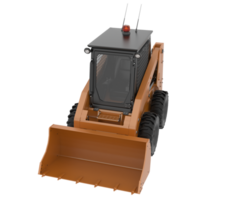 Skid steer loader isolated on background. 3d rendering - illustration png