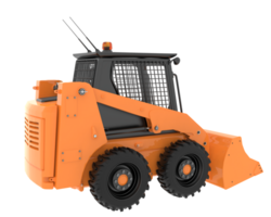 Skid steer loader isolated on background. 3d rendering - illustration png