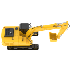 Track excavator isolated on background. 3d rendering - illustration png