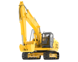 Track excavator isolated on background. 3d rendering - illustration png