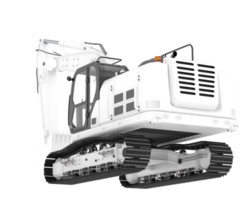 Track excavator isolated on background. 3d rendering - illustration png