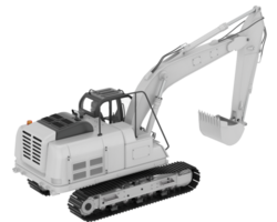 Track excavator isolated on background. 3d rendering - illustration png